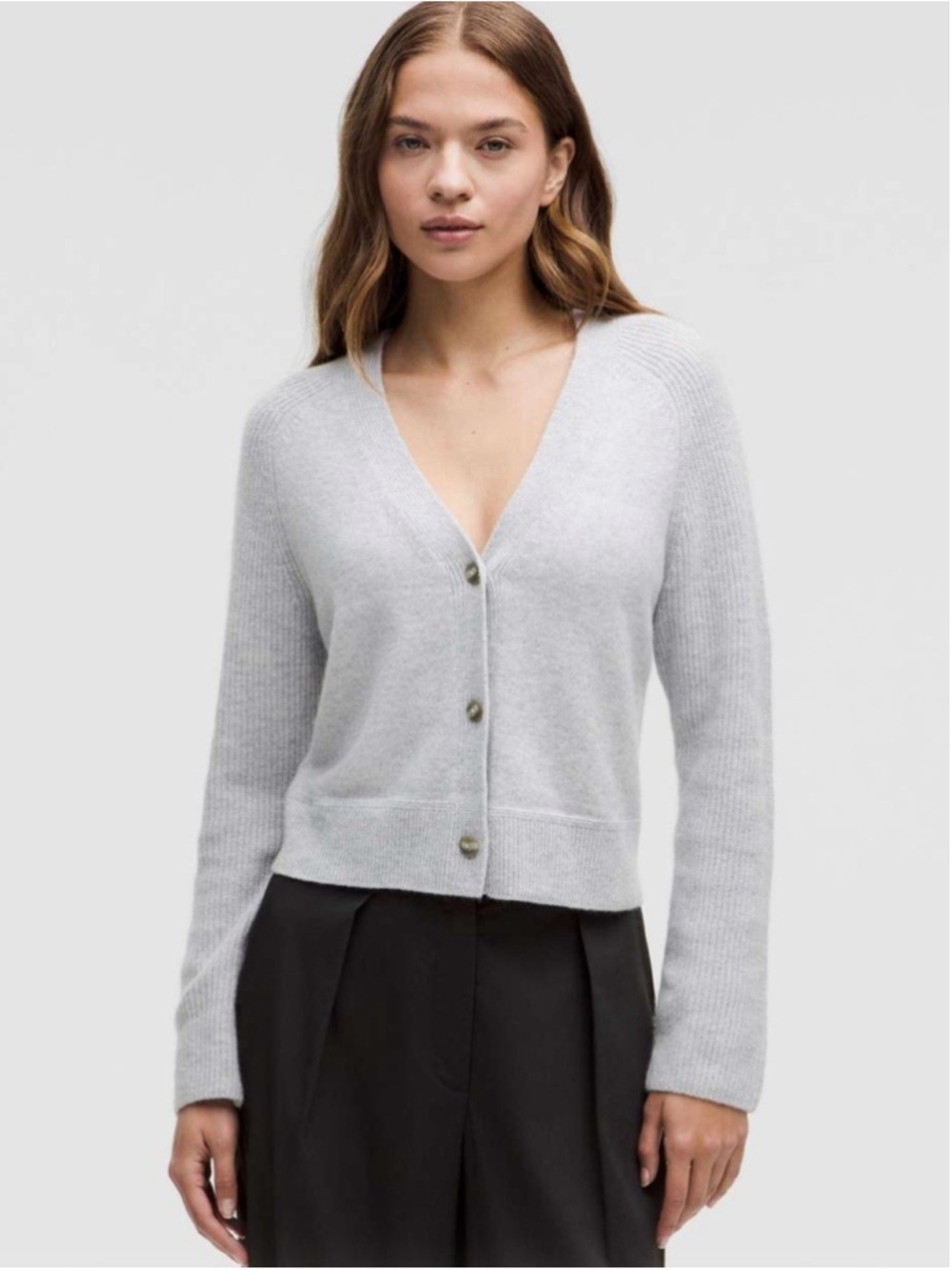 LULULEMON CASHMERE SLIM-FIT CARDIGAN SIZE XL
